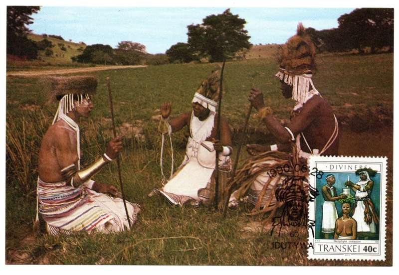 1990 Transkei The Diviner Postcard Set