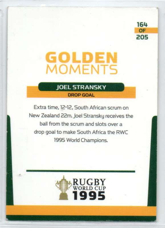 Rugby World Cup 2011 - Card 164/205 - Joel Stransky