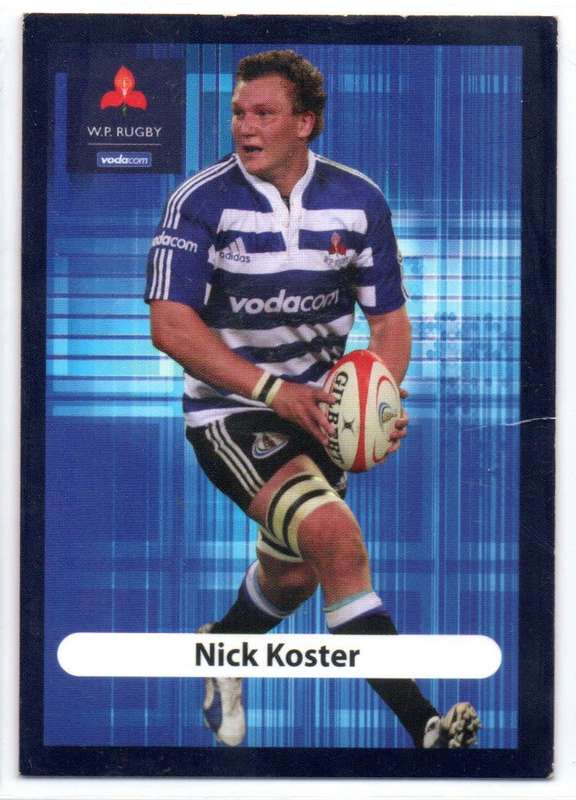 Big Ball Rugby Trading Cards 2009 Currie Cup WP - Nick Koster