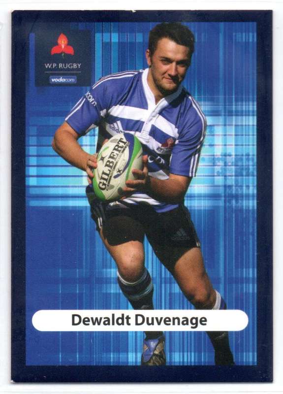 Big Ball Rugby Trading Cards 2009 Currie Cup WP - Dewaldt Duvenage