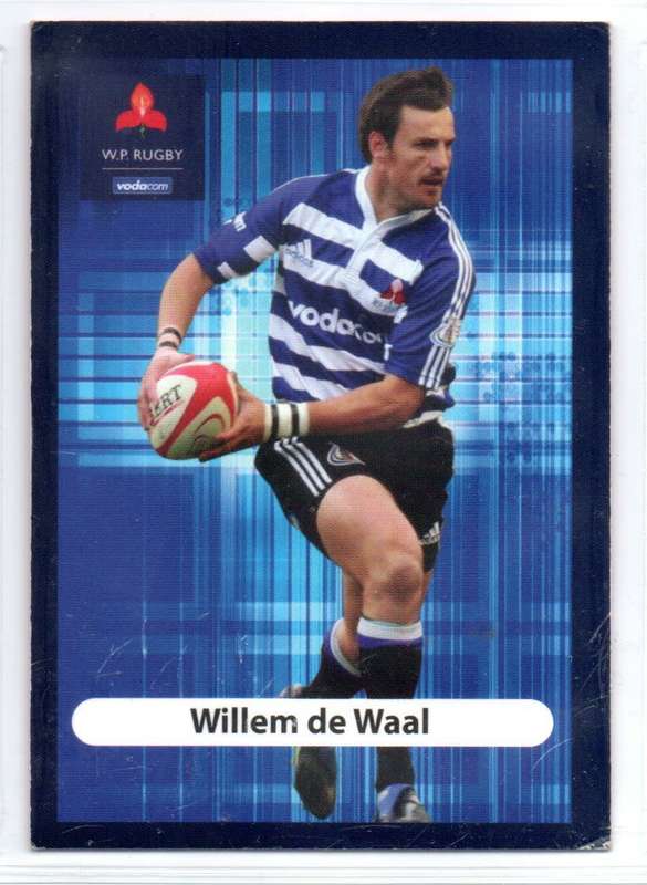 Big Ball Rugby Trading Cards 2009 Currie Cup WP - Willem de Waal