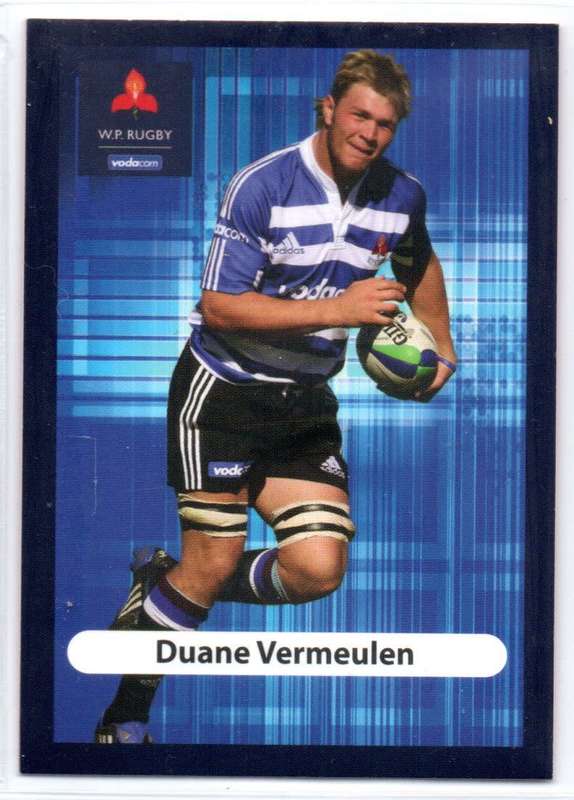 Big Ball Rugby Trading Cards 2009 Currie Cup WP - Duane Vermeulen