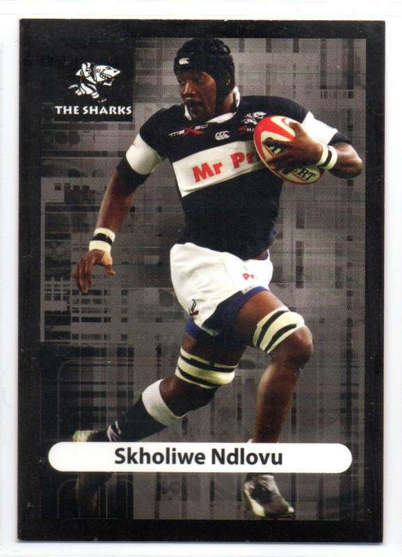Big Ball Rugby Trading Cards 2009 Currie Cup The Sharks - Skholiwe Ndlovu