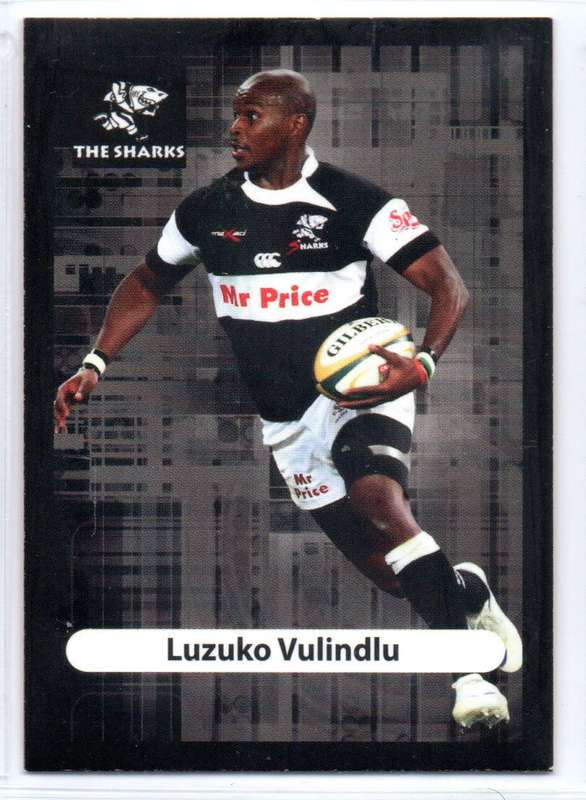 Big Ball Rugby Trading Cards 2009 Currie Cup The Sharks - Luzuko Vulindlu