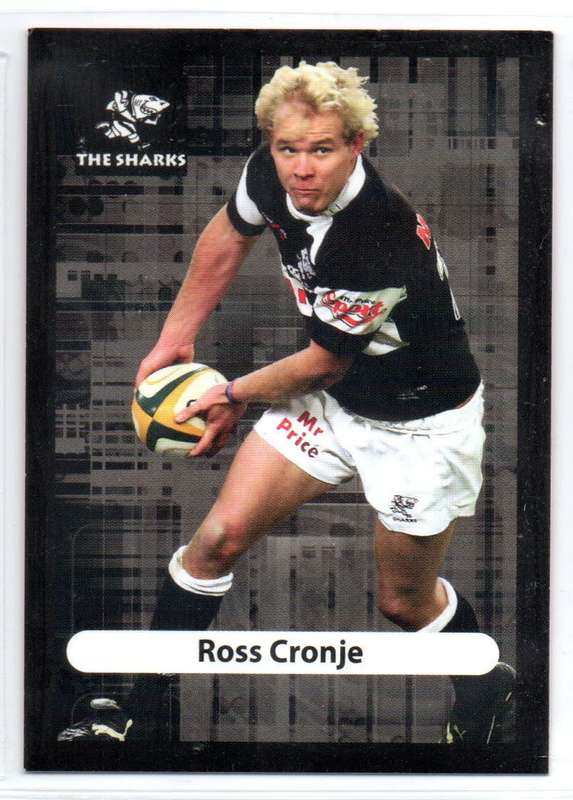 Big Ball Rugby Trading Cards 2009 Currie Cup The Sharks - Ross Cronje