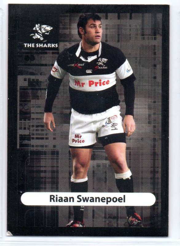 Big Ball Rugby Trading Cards 2009 Currie Cup The Sharks - Riaan Swanepoel