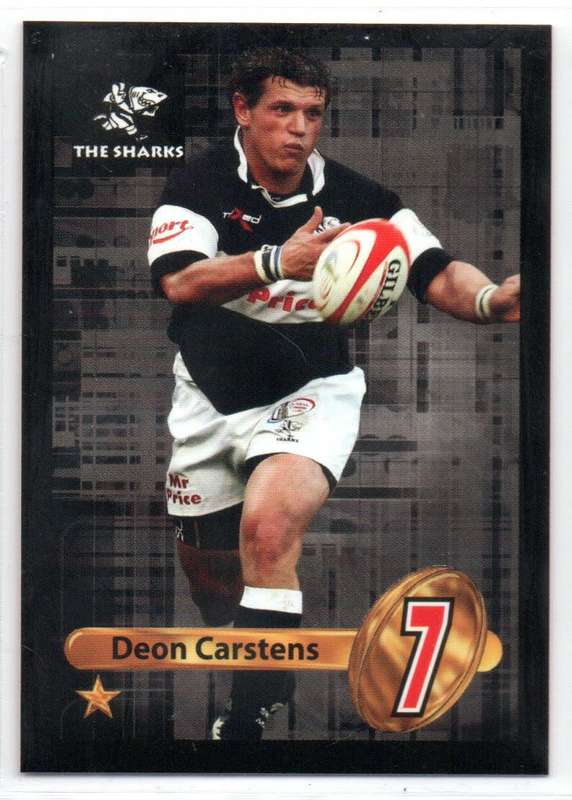 Big Ball Rugby Trading Cards 2009 Currie Cup The Sharks - Deon Carstens