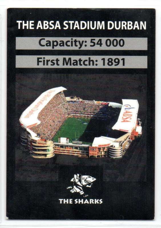 Big Ball Rugby Trading Cards 2009 Currie Cup The Sharks - The ABSA Stadium Durban
