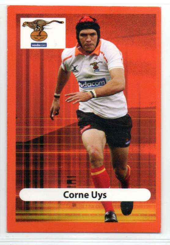 Big Ball Rugby Trading Cards 2009 Currie Cup Cheetahs - Corne Uys