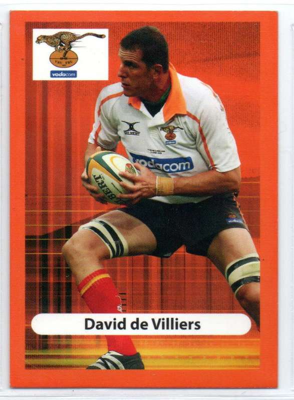 Big Ball Rugby Trading Cards 2009 Currie Cup Cheetahs - David de Villiers