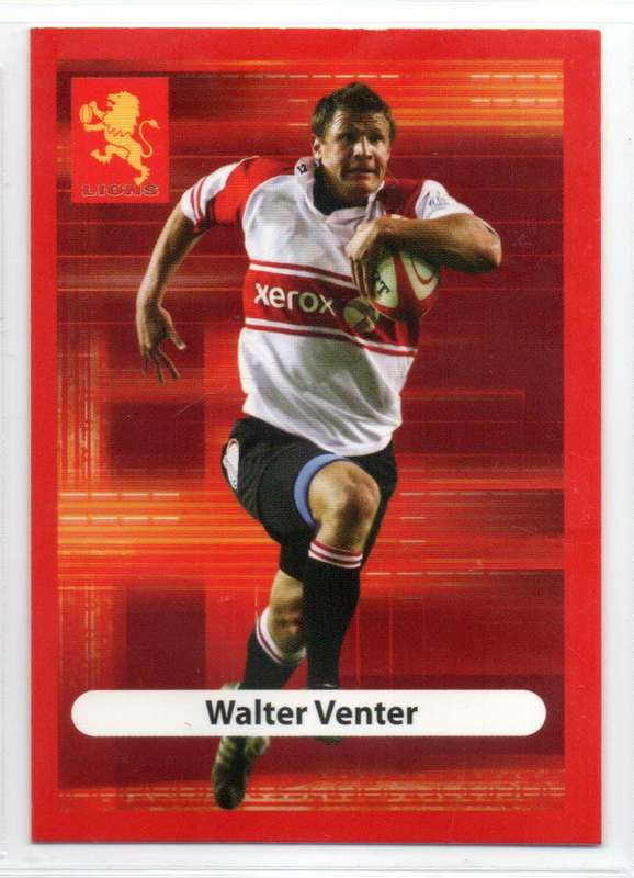 Big Ball Rugby Trading Cards 2009 Currie Cup Lions - Walter Venter