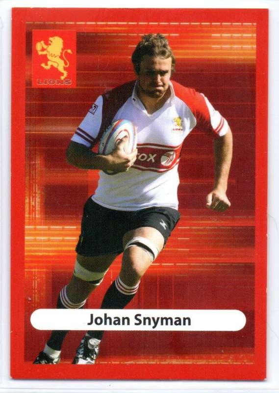 Big Ball Rugby Trading Cards 2009 Currie Cup Lions - Johan Snyman