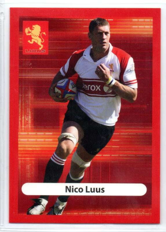 Big Ball Rugby Trading Cards 2009 Currie Cup Lions - Nico Luus