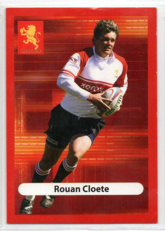 Big Ball Rugby Trading Cards 2009 Currie Cup Lions - Rouan Cloete