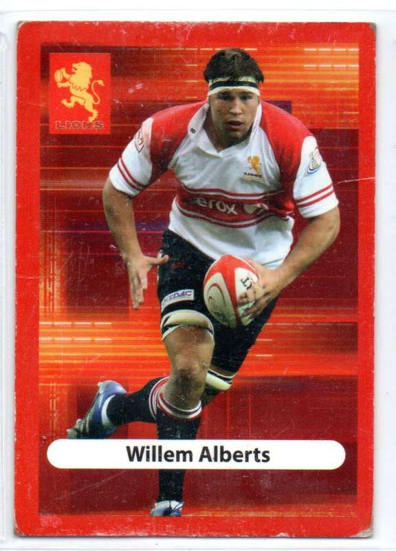 Big Ball Rugby Trading Cards 2009 Currie Cup Lions - Willem Alberts