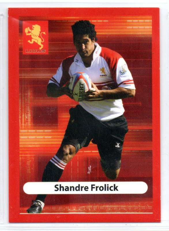 Big Ball Rugby Trading Cards 2009 Currie Cup Lions - Shandre Frolick