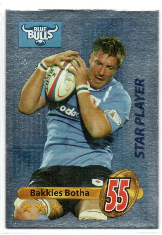 Big Ball Rugby Trading Cards 2009 Currie Cup Blue Bulls - Bakkies Botha