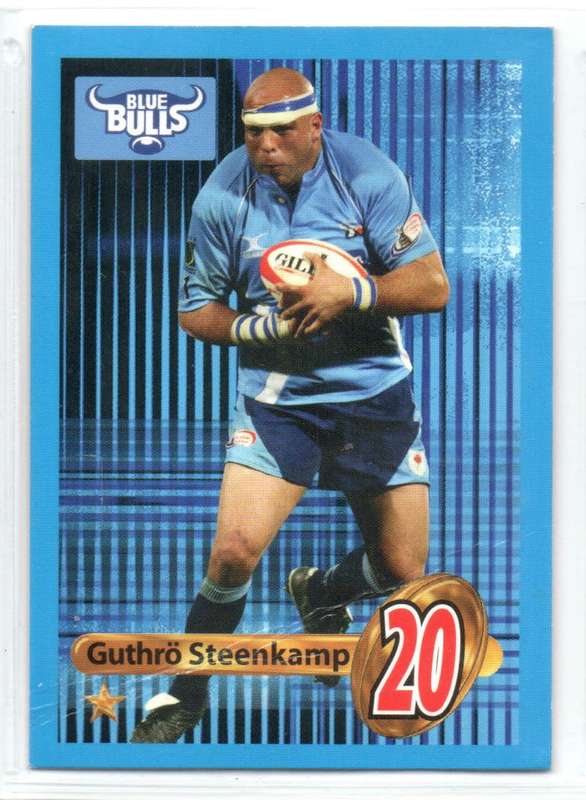 Big Ball Rugby Trading Cards 2009 Currie Cup Blue Bulls - Guthro Steenkamp