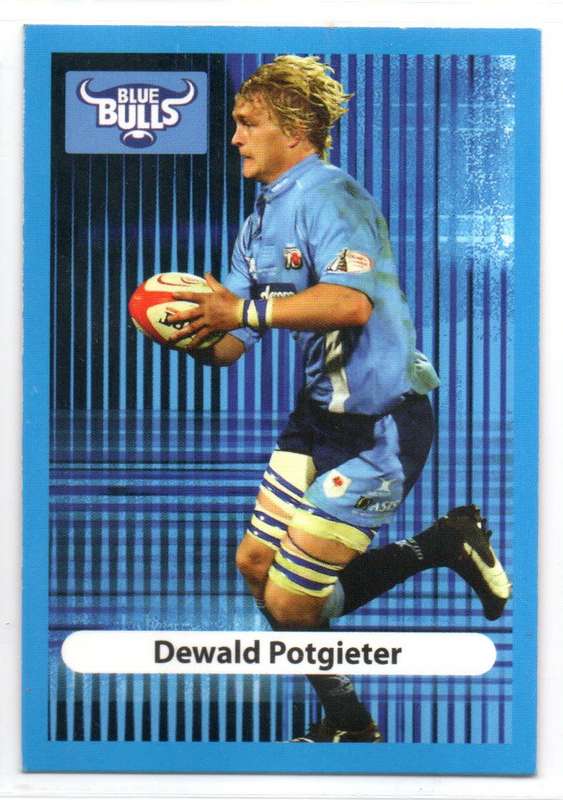 Big Ball Rugby Trading Cards 2009 Currie Cup Blue Bulls - Dewald Potgieter