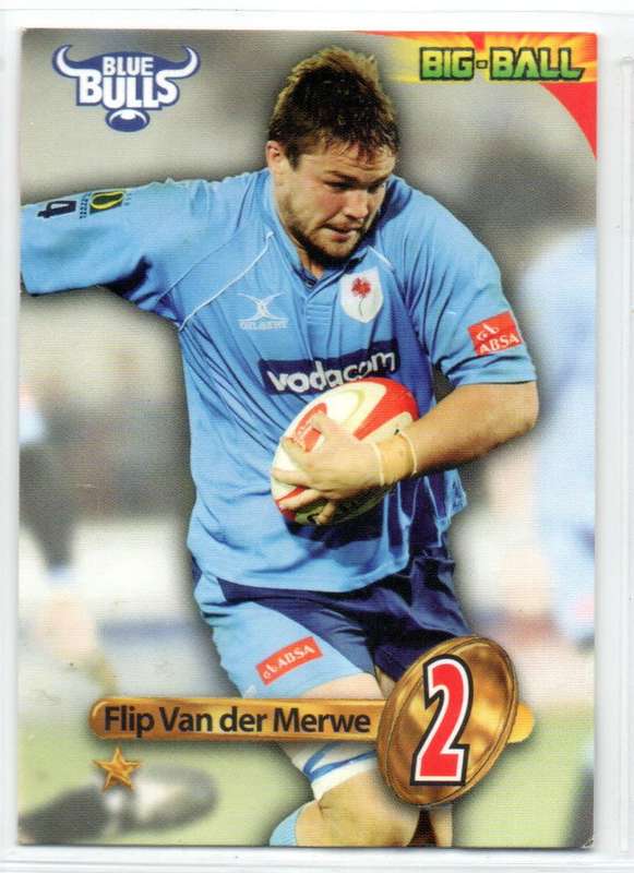 Big Ball Rugby Trading Cards 2010 Currie Cup Blue Bulls - Flip van der Merwe
