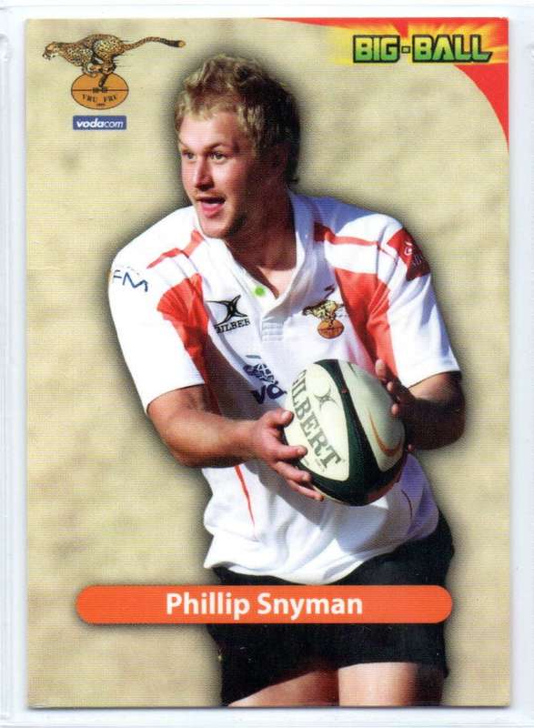 Big Ball Rugby Trading Cards 2010 Currie Cup Cheetas - Phillip Snyman