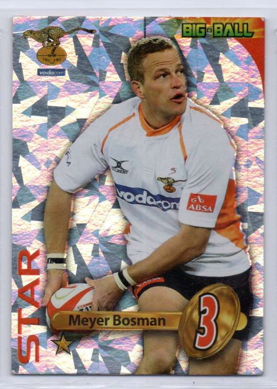 Big Ball Rugby Trading Cards 2010 Currie Cup Cheetas - Meyer Bosman