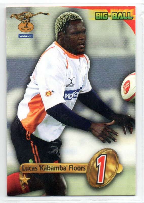 Big Ball Rugby Trading Cards 2010 Currie Cup Cheetas - Lucas `Kabamba` Floors