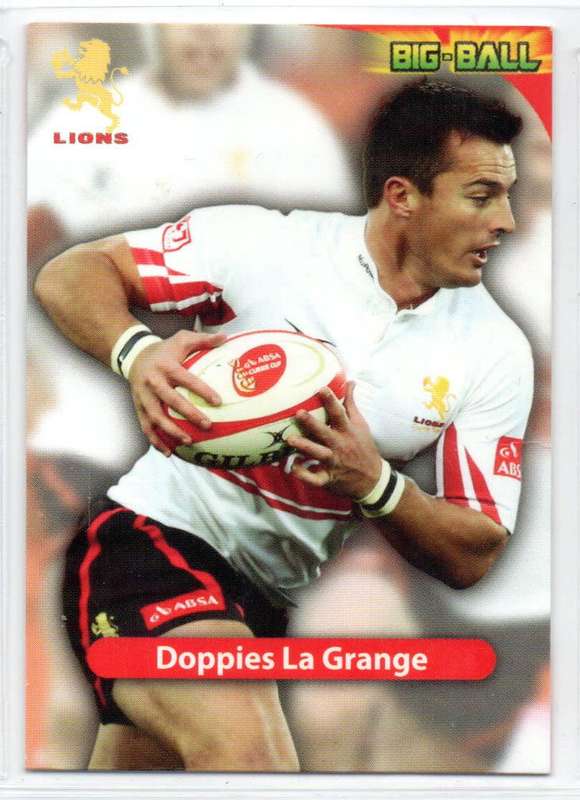 Big Ball Rugby Trading Cards 2010 Currie Cup Lions - Doppies La Grange