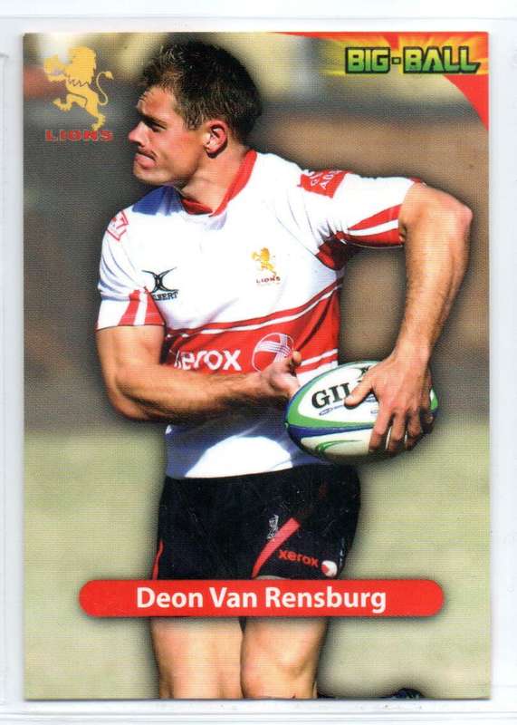 Big Ball Rugby Trading Cards 2010 Currie Cup Lions - Deon van Rensburg