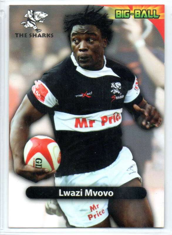 Big Ball Rugby Trading Cards 2010 Currie Cup The Sharks - Lwazi Mvovo