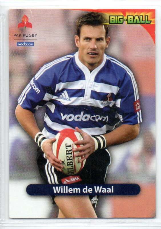 Big Ball Rugby Trading Cards 2010 Currie Cup WP - Willem de Waal
