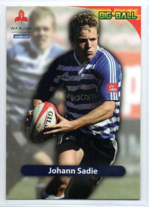 Big Ball Rugby Trading Cards 2010 Currie Cup WP - Johann Sadie
