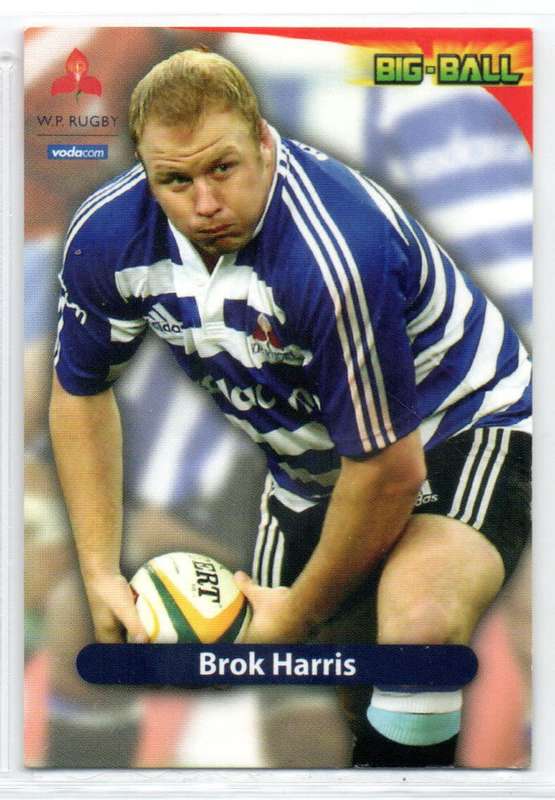 Big Ball Rugby Trading Cards 2010 Currie Cup WP - Brok Harris