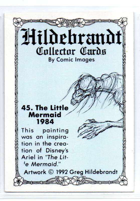 Comic Images 1992 Greg Hildebrandt Collector Cards - 45 The Little Mermaid 1984