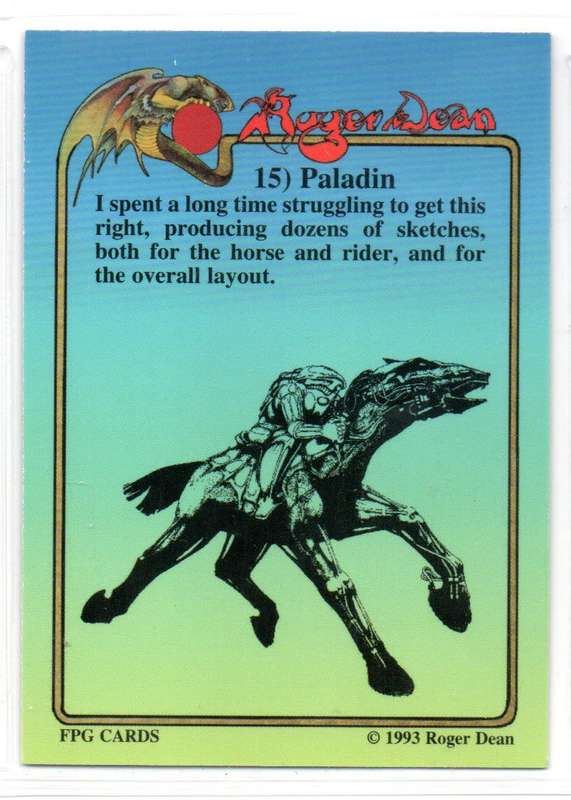 FPG Cards 1993 Roger Dean - 15 Pladin