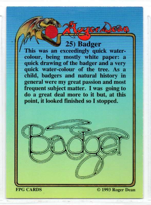 FPG Cards 1993 Roger Dean - 25 Badger