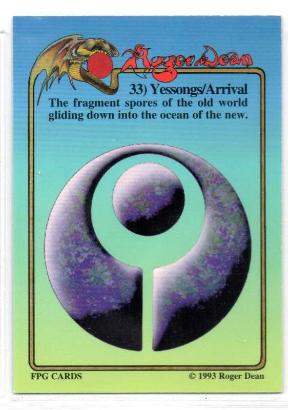 FPG Cards 1993 Roger Dean - 33 Yessongs/Arrival