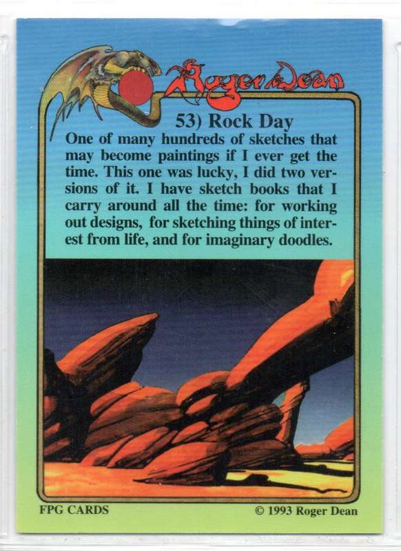 FPG Cards 1993 Roger Dean - 53 Rock Day