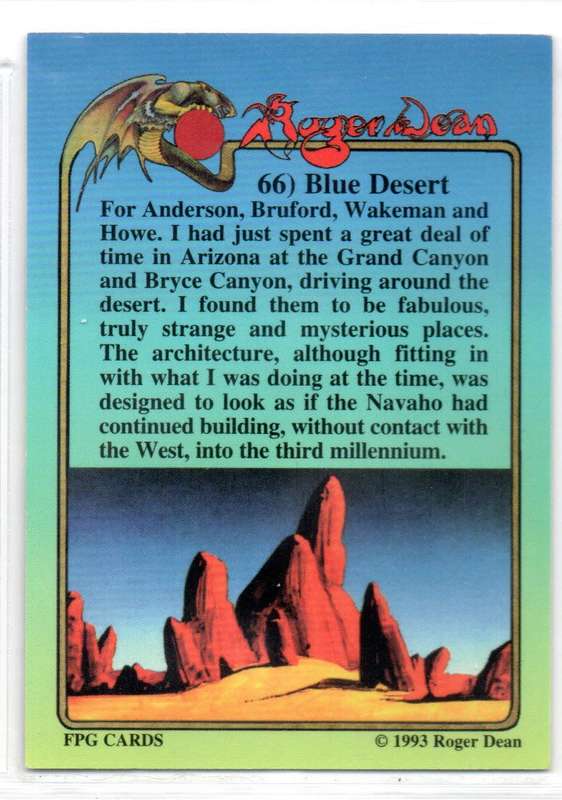 FPG Cards 1993 Roger Dean - 66 Blue Desert