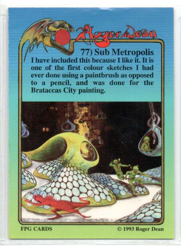 FPG Cards 1993 Roger Dean - 77 Sub Metropolis