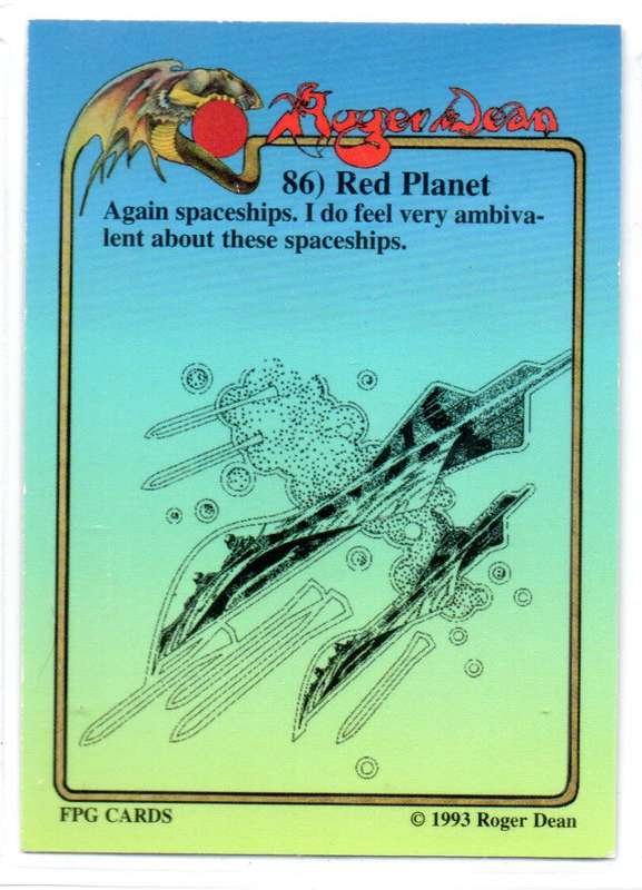 FPG Cards 1993 Roger Dean - 86 Red Planet