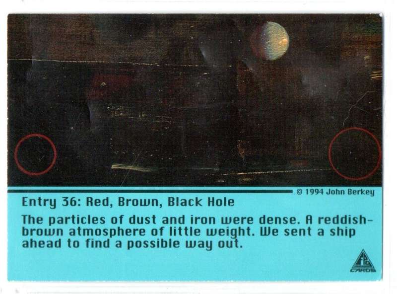FPG Cards 1994 John Berkey - Entry 36 Red, Brown, Black Hole