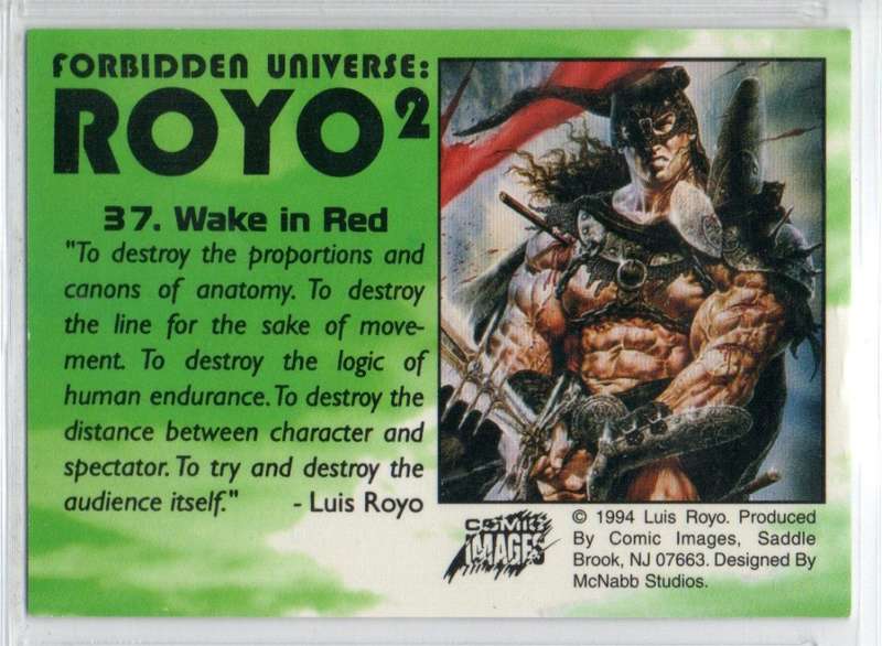 Comic Images 1994 Forbidden Universe: Royo 2 - 37 Wake in Red