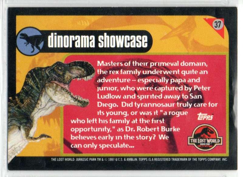 Topps 1997 The Lost World Jurassic Park - 37 Dinorama Showcase