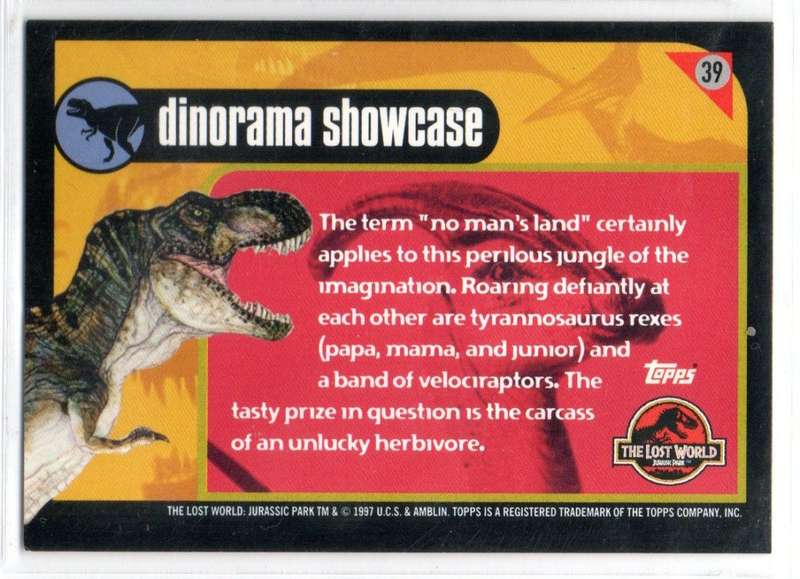 Topps 1997 The Lost World Jurassic Park - 39 Dinorama Showcase