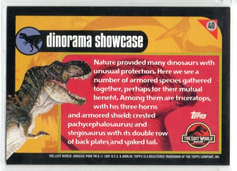 Topps 1997 The Lost World Jurassic Park - 40 Dinorama Showcase