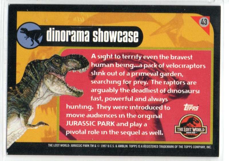 Topps 1997 The Lost World Jurassic Park - 43 Dinorama Showcase