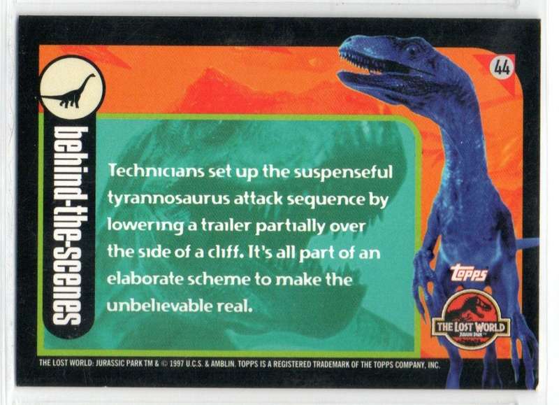 Topps 1997 The Lost World Jurassic Park - 44 Behind-the-scenes