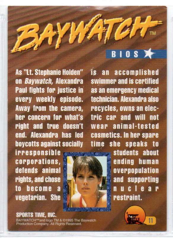 Sports Time Inc 1995 Baywatch - 11 Bios