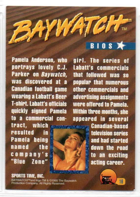 Sports Time Inc 1995 Baywatch - 18 Bios